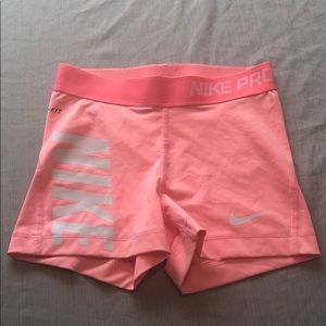 Hot pink Nike Pro Shorts